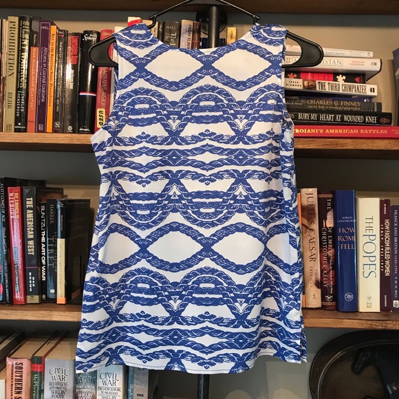 Ann Taylor Blue and White Blouse - Picture 1 of 5